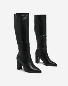 Royalfashion Bottes à talon aiguille Vittesla noires pour femme