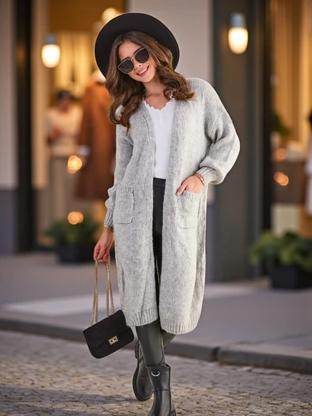 Royalfashion Poncho pour femmes tricoté