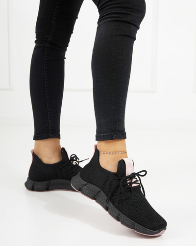 Chaussures de sport femme Bommgi noires et roses - Footwear