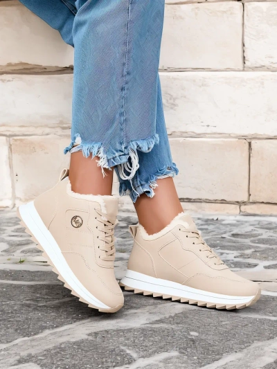 Royalfashion Chaussures de sport isolées pour femme Beige Lahho