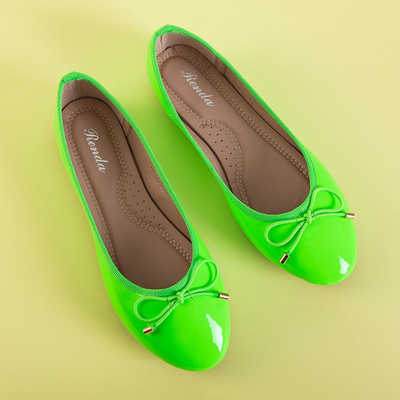 Ballerines Femme Suzzi Laque Vert Fluo - Chaussures