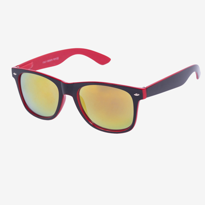 Lunettes de soleil femme rouges finition miroir holographique - Accessoires