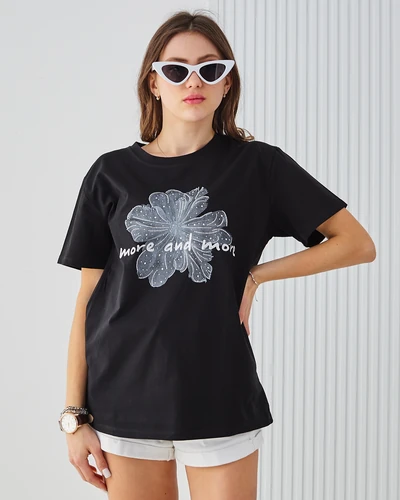 Royalfashion T-shirt en coton pour femmes More and More