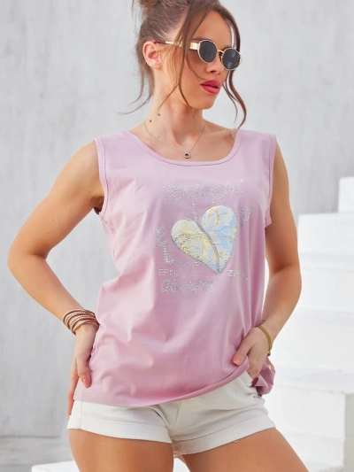Débardeur en coton pour femmes Royalfashion avec un cœur