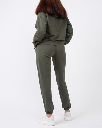 Ensemble survêtement de sport kaki femme - Vêtements