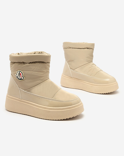Royalfashion Bottes de neige à enfiler pour femme de couleur marron clair Ademra