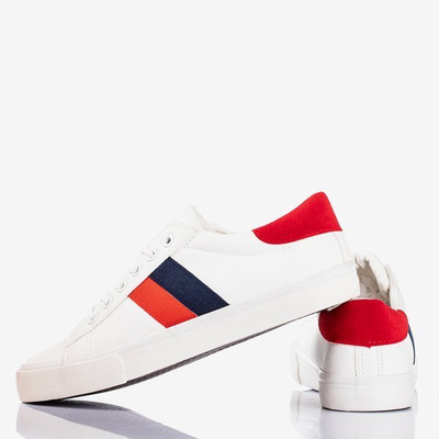 Espadrilles blanches à rayures colorées Dassers - Chaussures 1