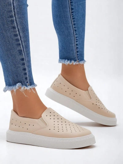 Royalfashion Chaussures de sport à lacets perforées pour femmes Vaned