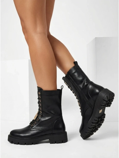 Bottines lacées en cuir écologique pour femmes Venit