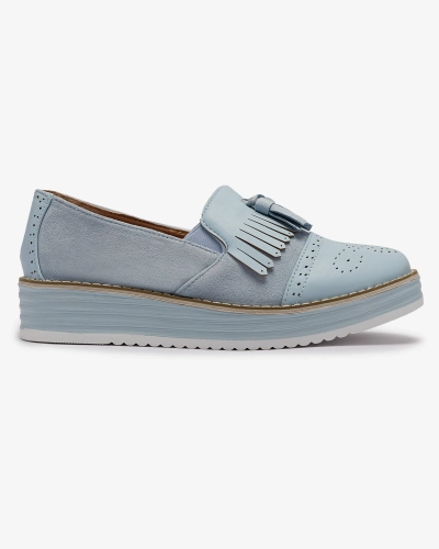 OUTLET Demi-pointes à talons bas bleu clair pour femmes Veolita- Footwear