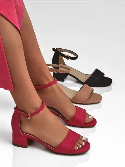 Royalfashion Sandales à talon bas pour femmes SoftHeels