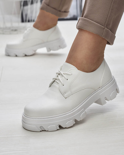 Demi-bottes blanches pour femme Delgor- Footwear