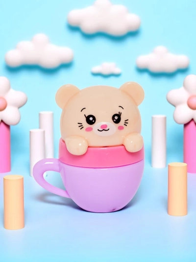Baume à lèvres pour enfants avec un ours dans une tasse - hydrate et régénère