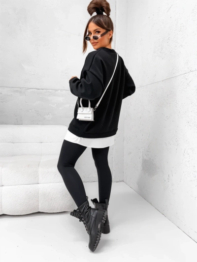 Sweat-shirt en coton pour femmes Royalfashion avec bas détachable