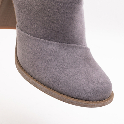 Botines pour Femmes Luna Gris Tourterelle en Cuir Élégantes pour l'Automne