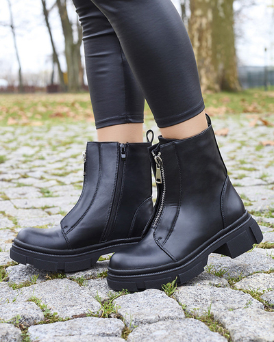 OUTLET Bottes hautes noires isolées pour femmes Slovys- Footwear