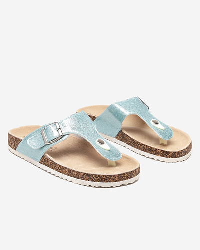 OUTLET Tongs bleues pour femmes Elotsi - Footwear