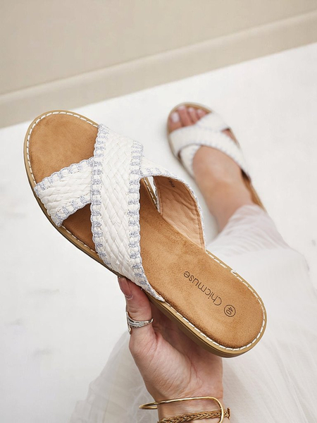 Sandales pour femmes Royalfashion avec des brides tissées Bornes