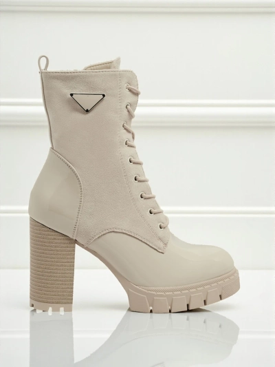 Bottines femme en éco-daim à talons épais Event Bramble