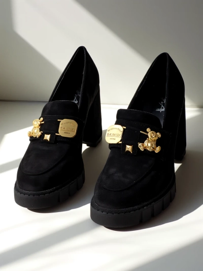 Katherine Elegante Escarpins Noirs en Daim