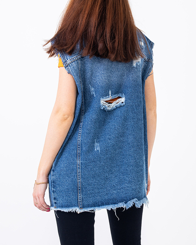 Gilet en jean bleu - Vêtements