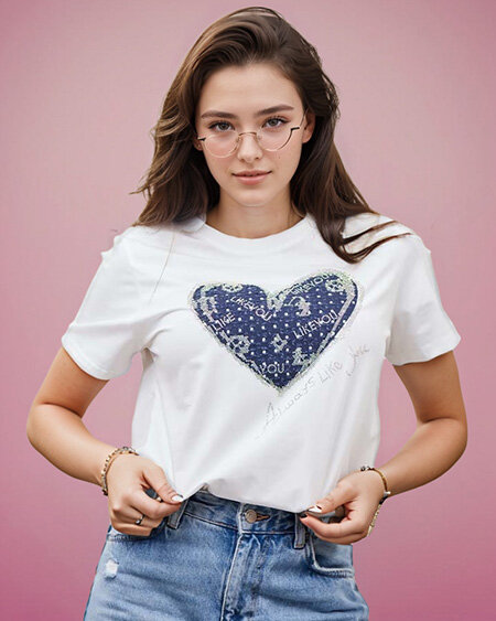 Royalfashion T-shirt imprimé pour femme