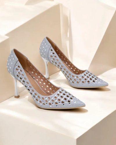 Royalfashion Talons aiguilles perforés pour femmes Ecatte