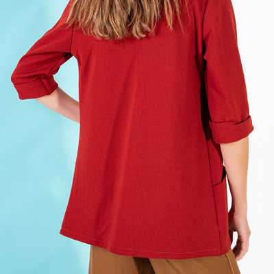 Cape rouge femme sans fermeture - Vêtements