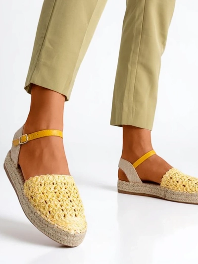 Espadrilles jaunes pour femmes avec un Triumf ajouré - Footwear