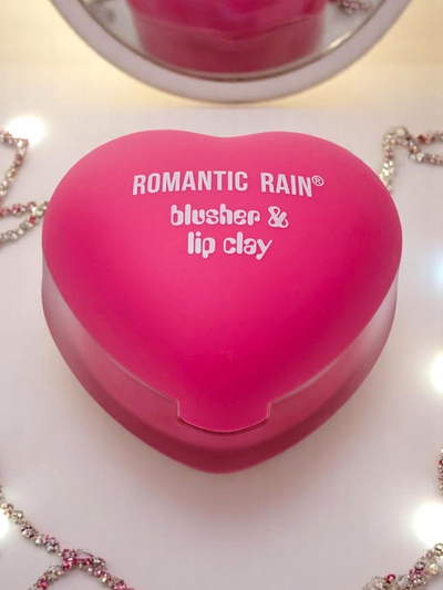Rouge à lèvres et blush 2-en-1 dans un pot en forme de cœur Magenta