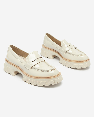 Mocassins laqués beige pour femme Mewira - Footwear
