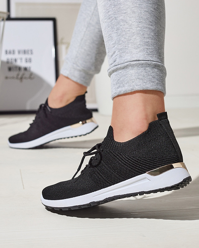 Chaussures de sport tissées noires pour femmes Ferroni - Footwear
