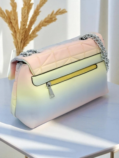 Royalfashion Petit sac à main en similicuir ombré pour femme Sophie Rose