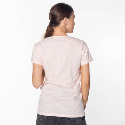 T-shirt femme rose avec imprimé TENDANCES- Clothing