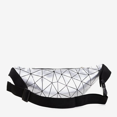 Sac à rein argenté à motif géométrique - Sacs