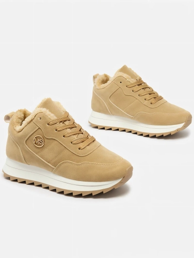 Royalfashion Chaussures de sport isolées pour femme marron clair Lahho