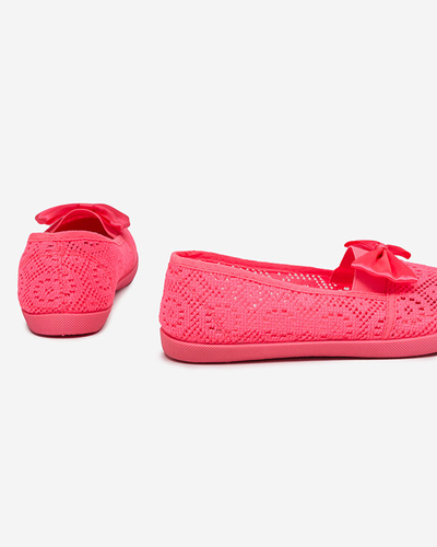 Baskets fille avec nœud rose fluo Osmo - Footwear