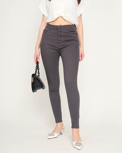 Jean skinny femme gris foncé - Vêtements