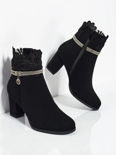 Bottines Flora Noires Élégantes pour Toutes les Occasions