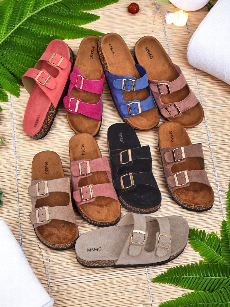 Royalfashion Tongs femme à boucles Foumy