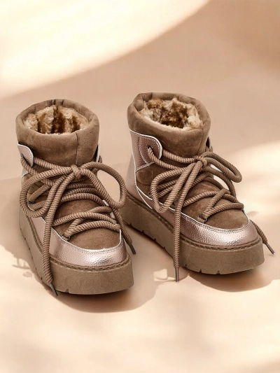 Bottes de neige à lacets pour femmes Royalfashion Iniuc