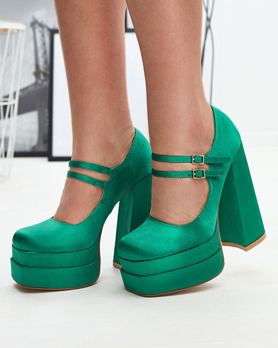 Vert escarpins à talons hauts pour femmes Elika - Chaussures