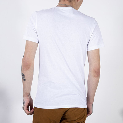 T-shirt homme en coton blanc avec imprimé - Vêtements
