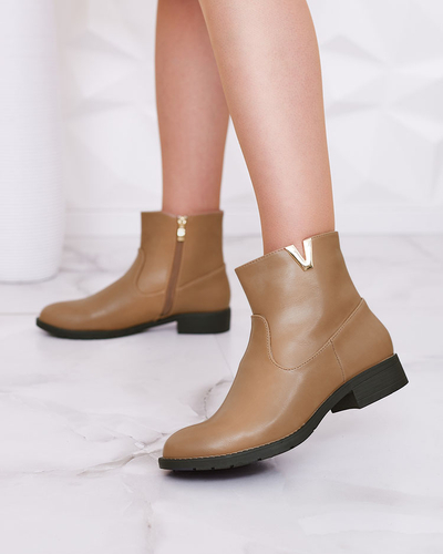 Royalfashion Bottes Perfoler pour femmes marron clair