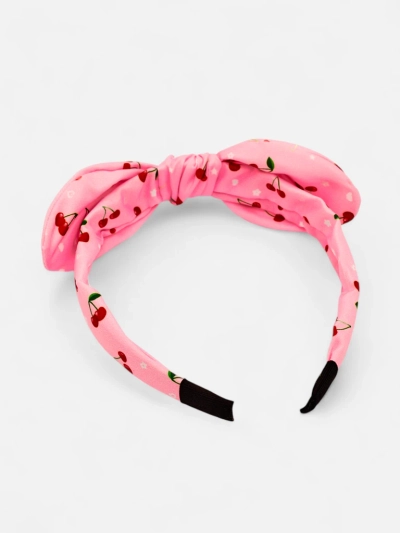 Royalfashion Bandeau pour enfants avec nœud et imprimé cerises