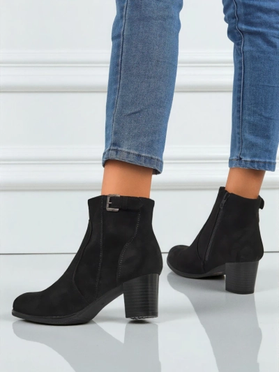 Bottines pour femmes en éco-daim à talons Crimson Dusk