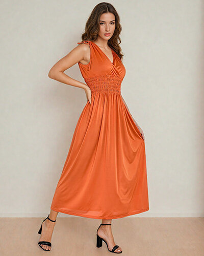 Royalfashion Robe midi femme Smooth