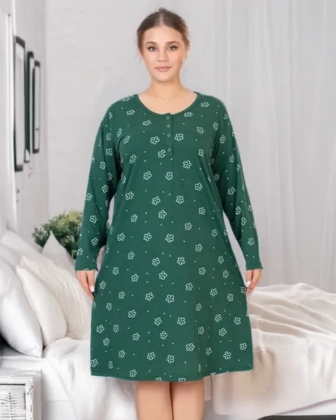 Chemise de nuit en coton Royalfashion avec motif GRANDE TAILLE