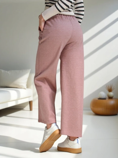 Royalfashion Pantalons en jersey tissés larges pour femmes
