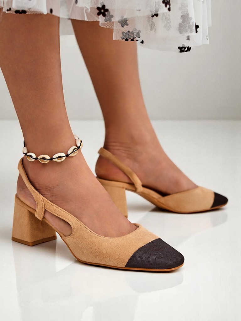 Royalfashion Escarpins élégants à talon bas pour femmes Eleganzo